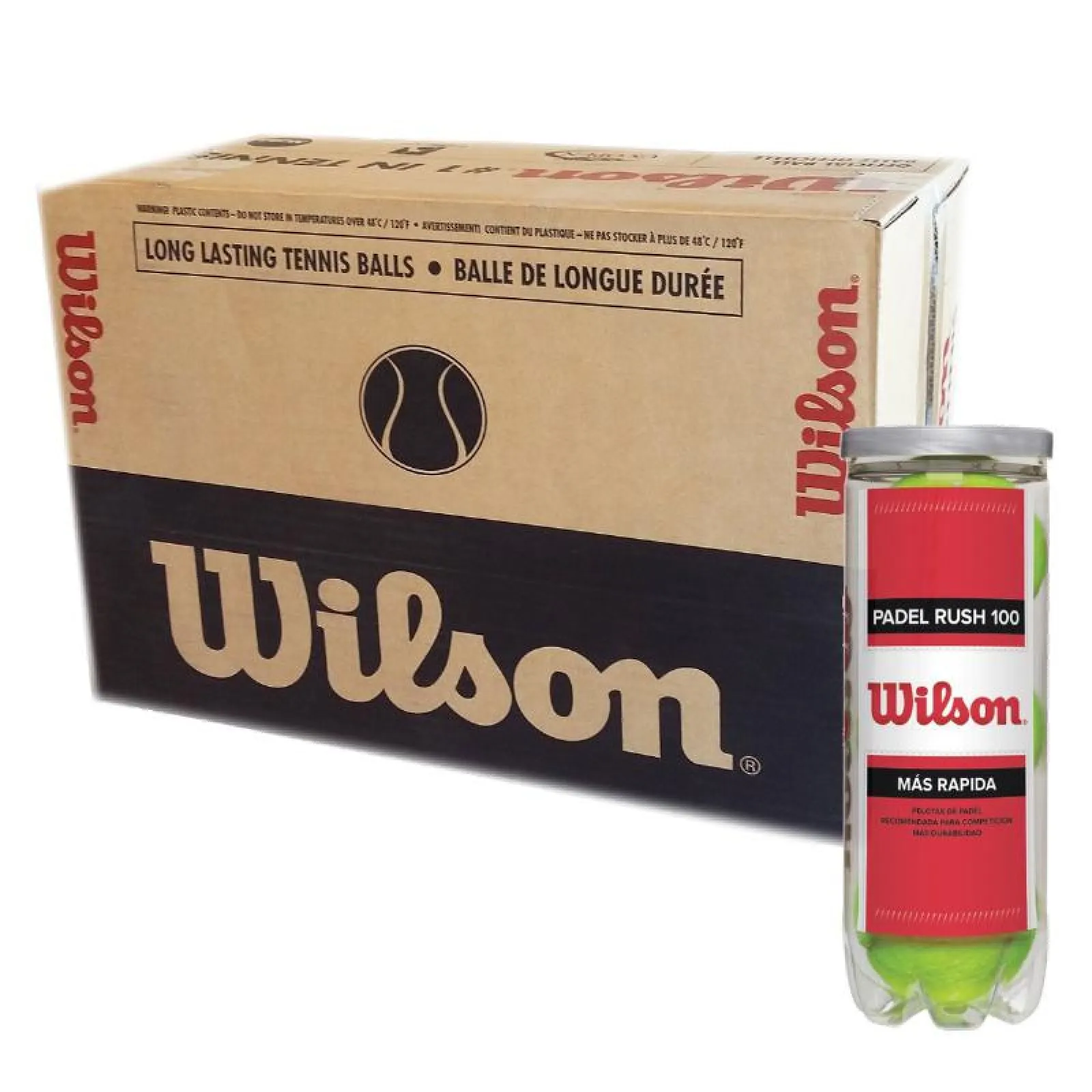 Box Palline Wilson Padel Rush 100 (24 X 3)