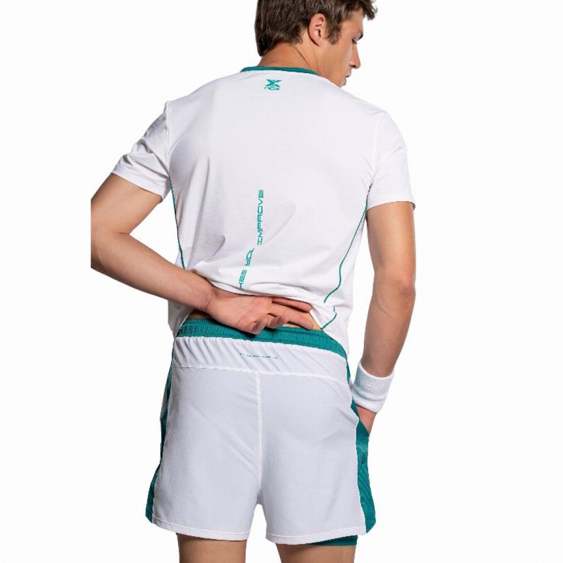 Pantaloncini Nox Pro Bianco Verde Ivy - immagine 8