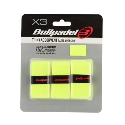 Bullpadel 3 Overgrip SensoGrip Pro Perforato Giallo Fluor