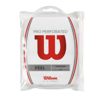 Wilson 12 Overgrip Pro Perforati Bianco
