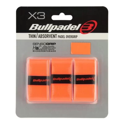 Bullpadel 3 Overgrip SensoGrip Pro Perforato Arancione Fluor