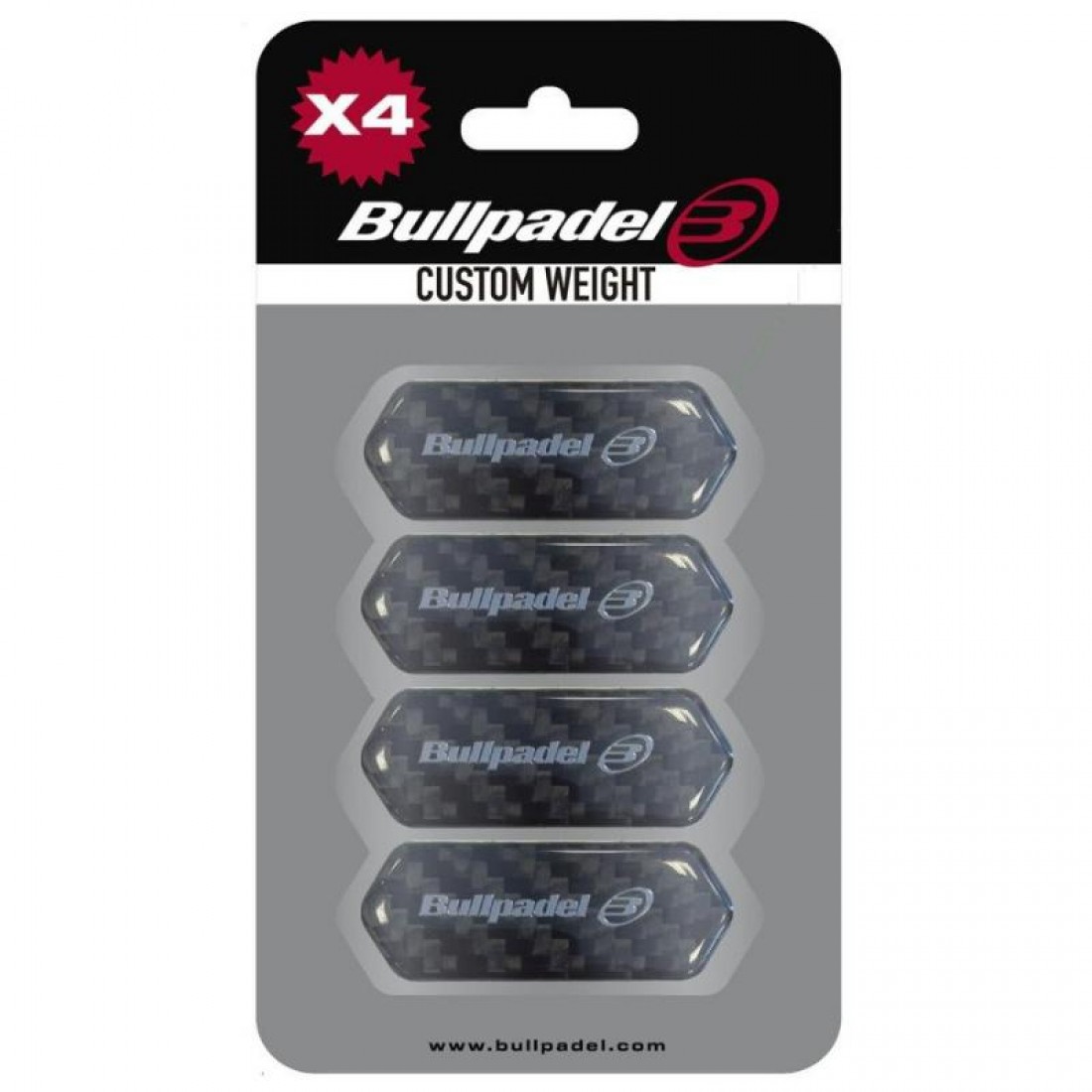 Protector Bullpadel Custom Weight Nero 4 Unità