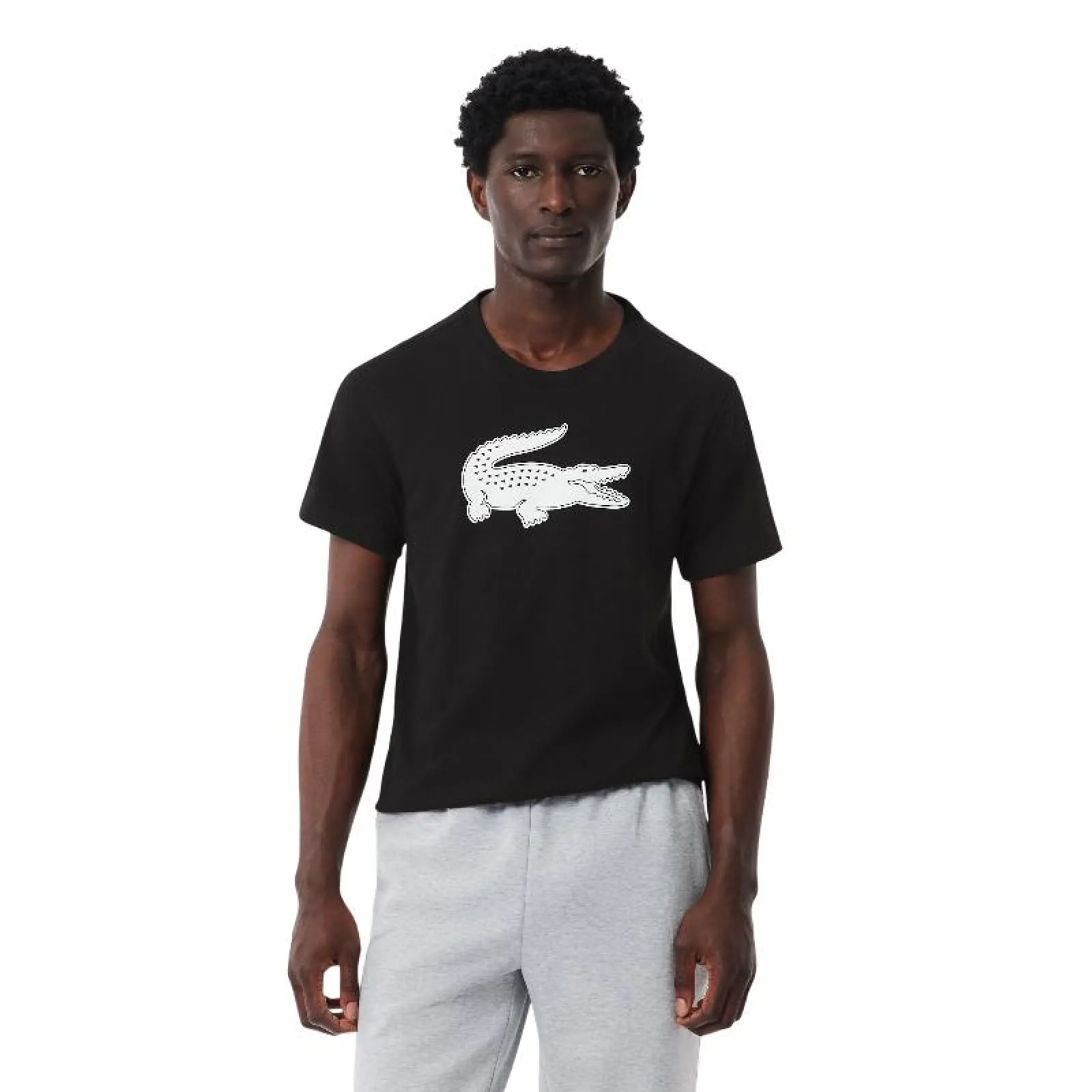 Maglietta Lacoste Sport Nero Bianco - immagine 3