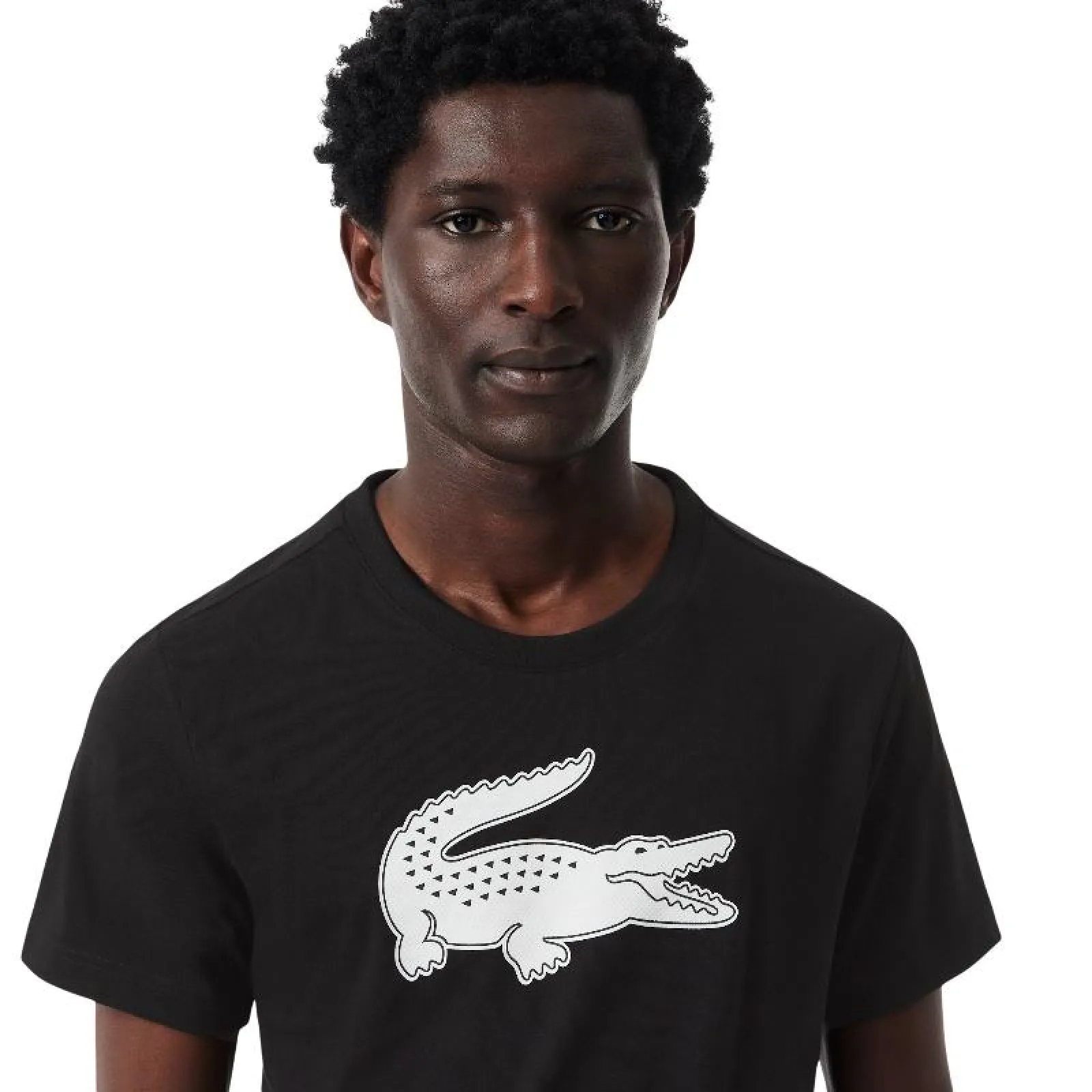 Maglietta Lacoste Sport Nero Bianco - immagine 4