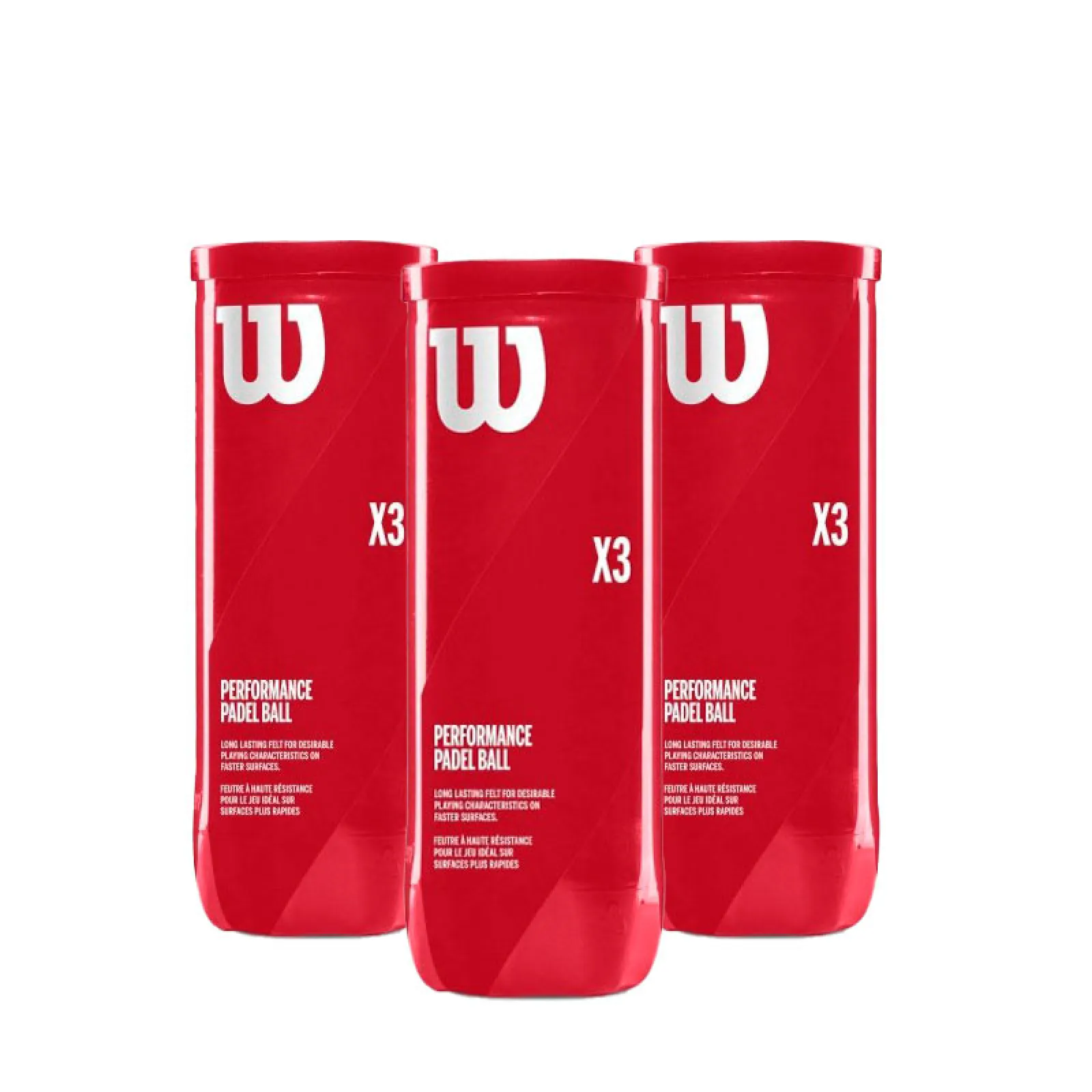 Tre Tubi Palline da padel Wilson Padel X3