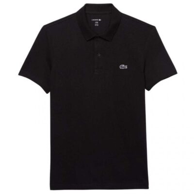 Polo Lacoste Regular Fit Cotone Nero