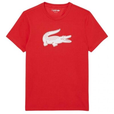 Maglietta Lacoste Sport Rosso Bianco