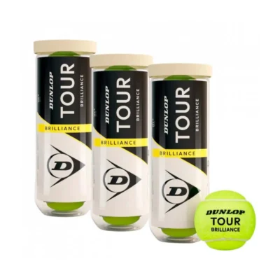Tre Tubi Palline Da Padel Dunlop Tour Brillance